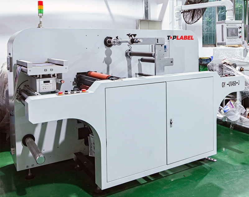 TopLabel GYF-UV450 - Laminadora e Envernizadora UV Automática para Rótulos e Etiquetas